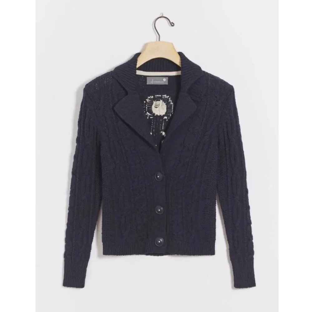 Anchors Away! Cableknit Cardigan NWT S - Picture 2 of 14